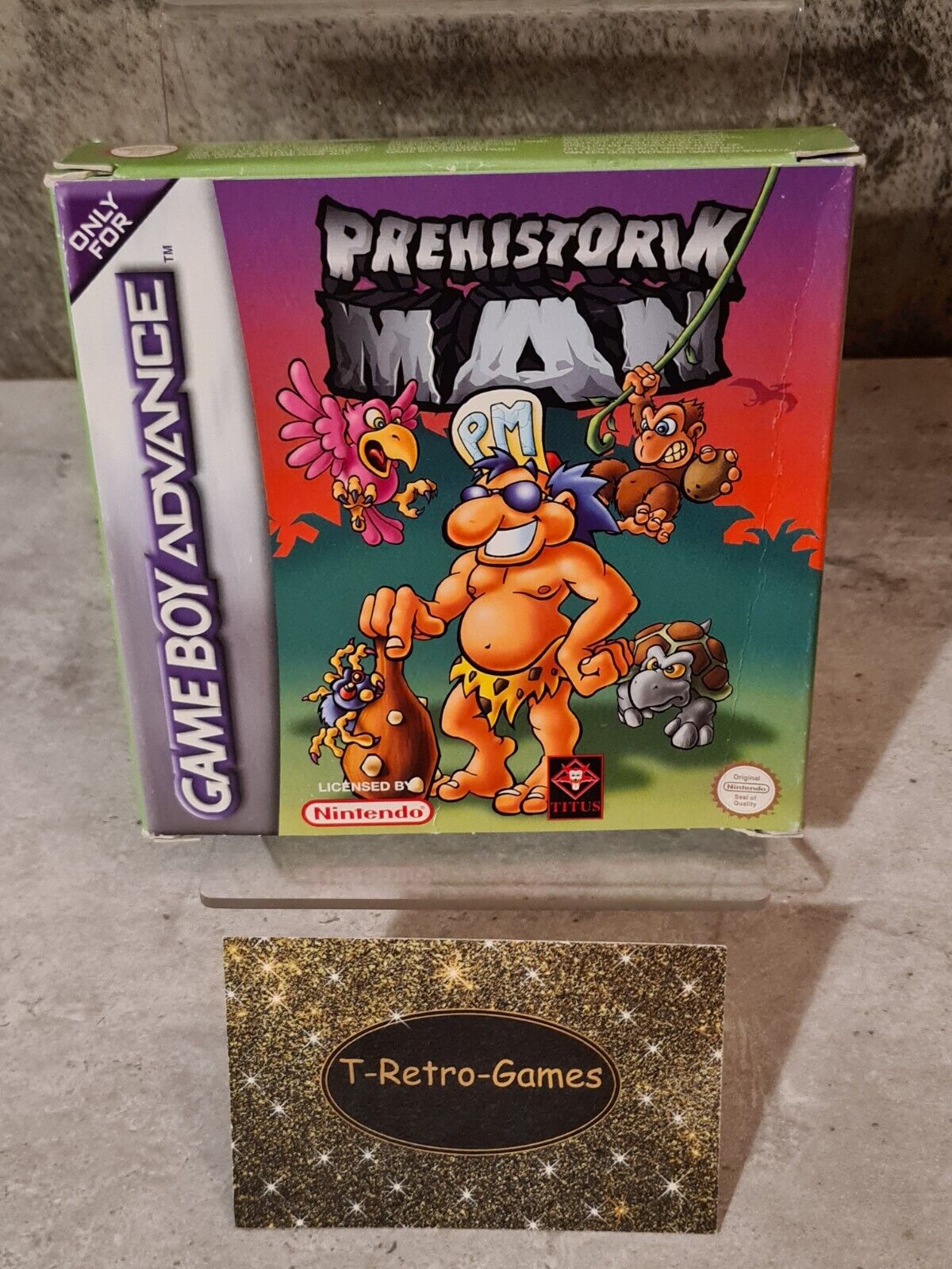 Nintendo Game Boy Advance Prehistorik Man mit OVP und Anleitung EUR - T-Retro-Games