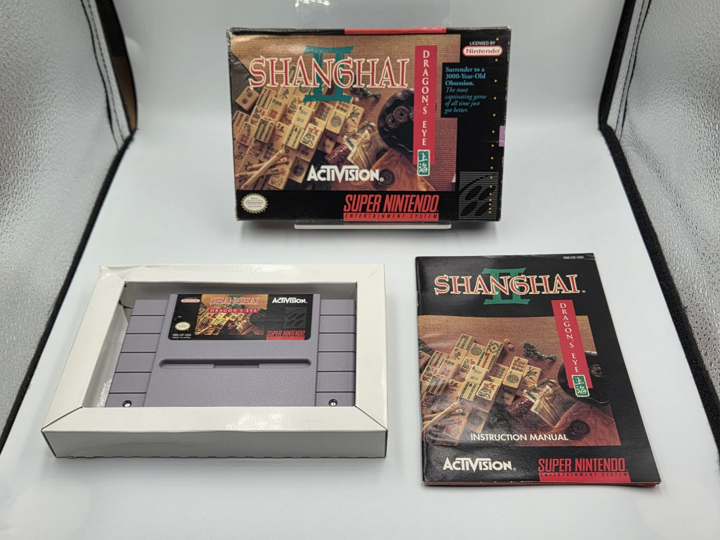 SNES Super Nintendo Shanghai II Dragon's Eye mit OVP und Anleitung NTSC USA
