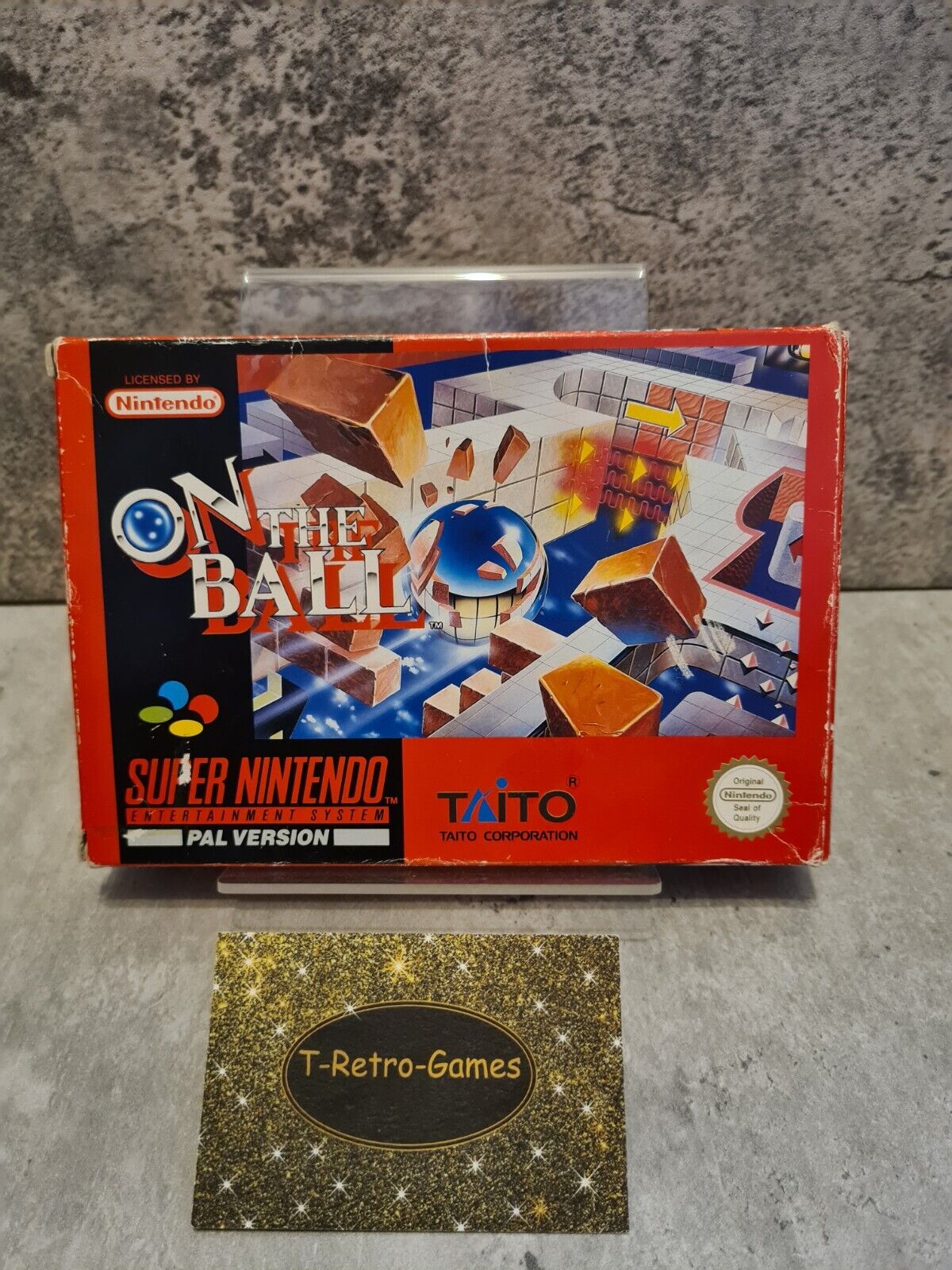 SNES Super Nintendo On The Ball mit OVP und Anleitung FRG - T-Retro-Games