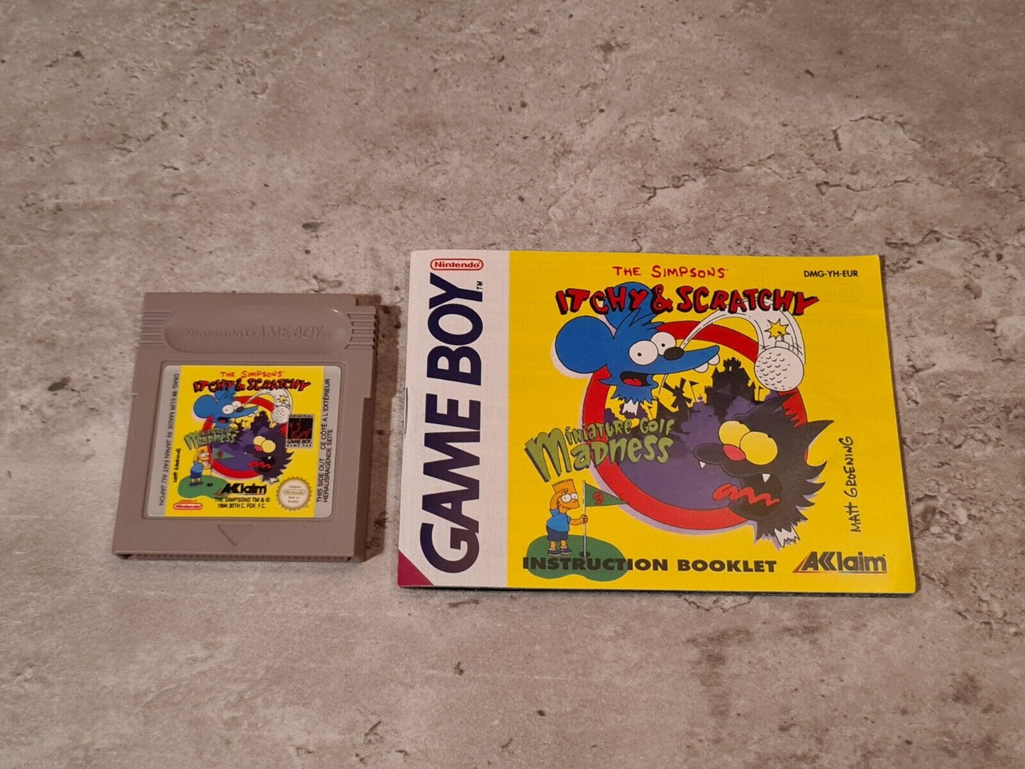 Game Boy Classic Spiel The Simpsons Itchy & Scratchy mit OVP und Anleitung EUR