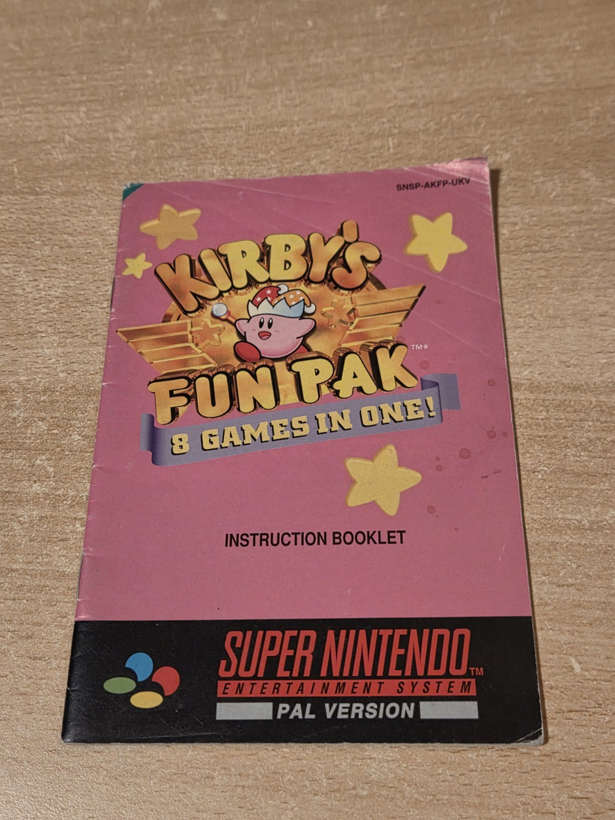 SNES Super Nintendo Kirby's Fun Pak Instruction Booklet UKV