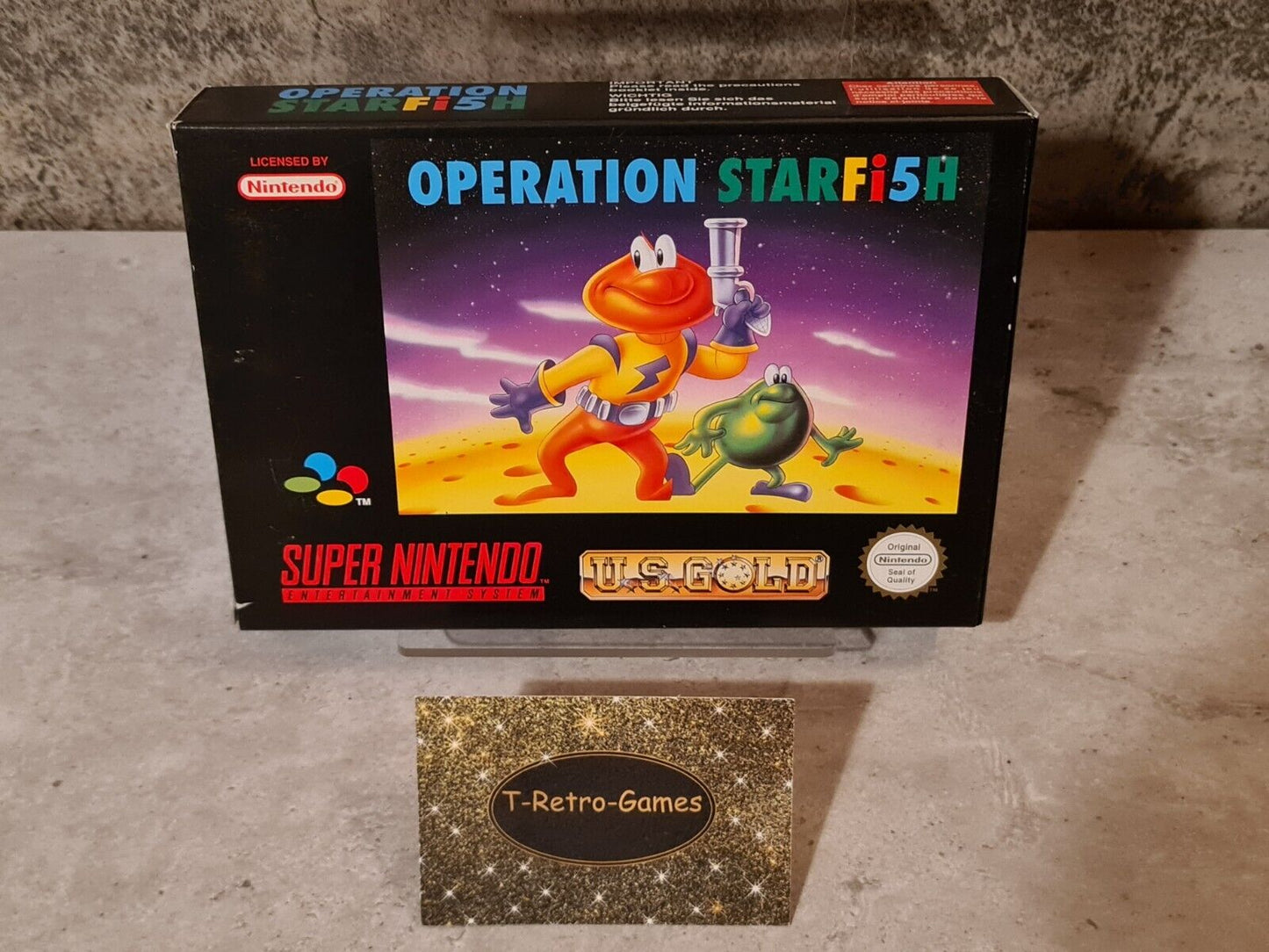 SNES Super Nintendo Operation Starfi5h mit OVP und Anleitung EUR - T-Retro-Games