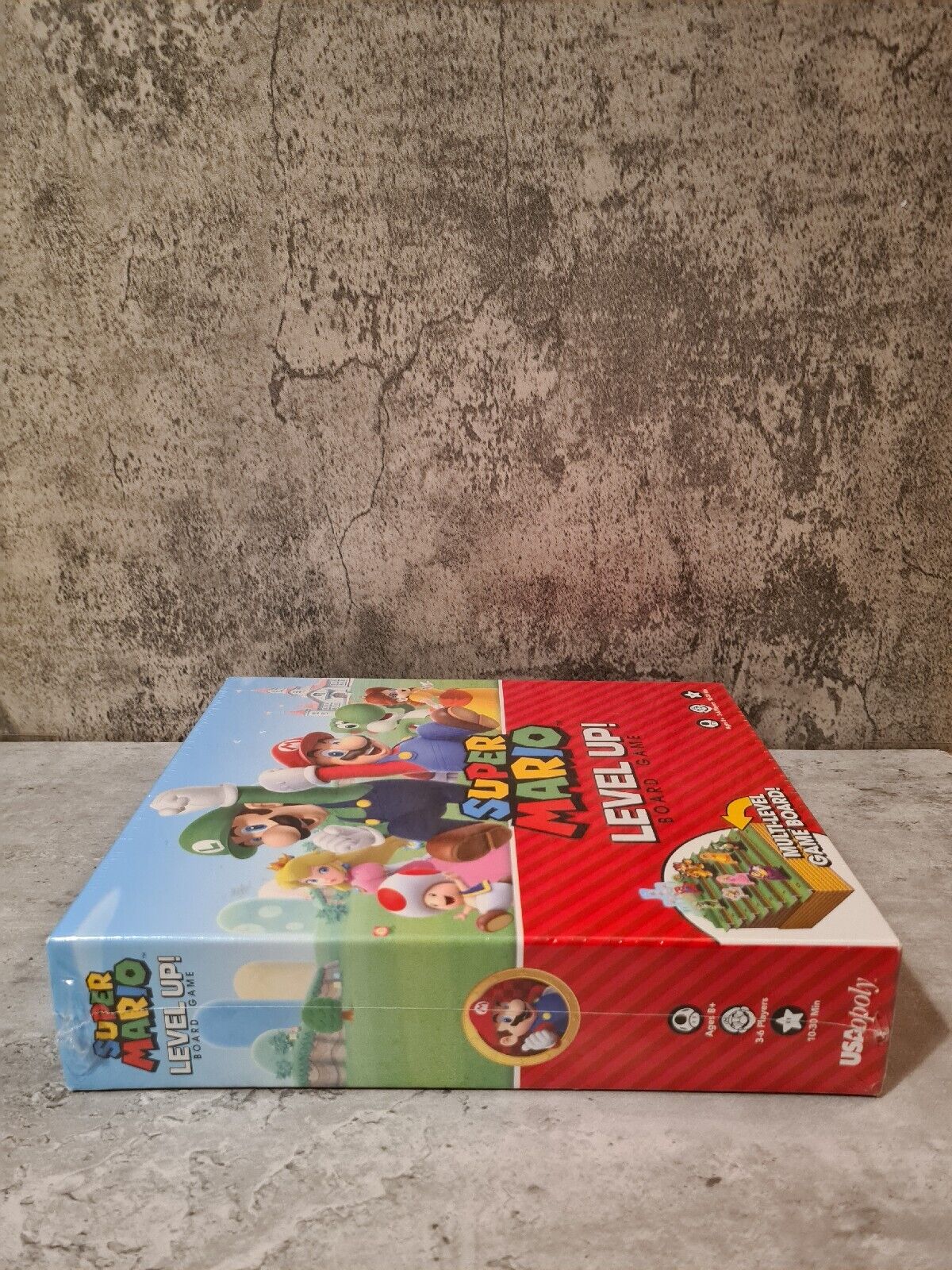 Super Mario Level UP! Board Game Sealed Neu New USAOPOLY - T-Retro-Games