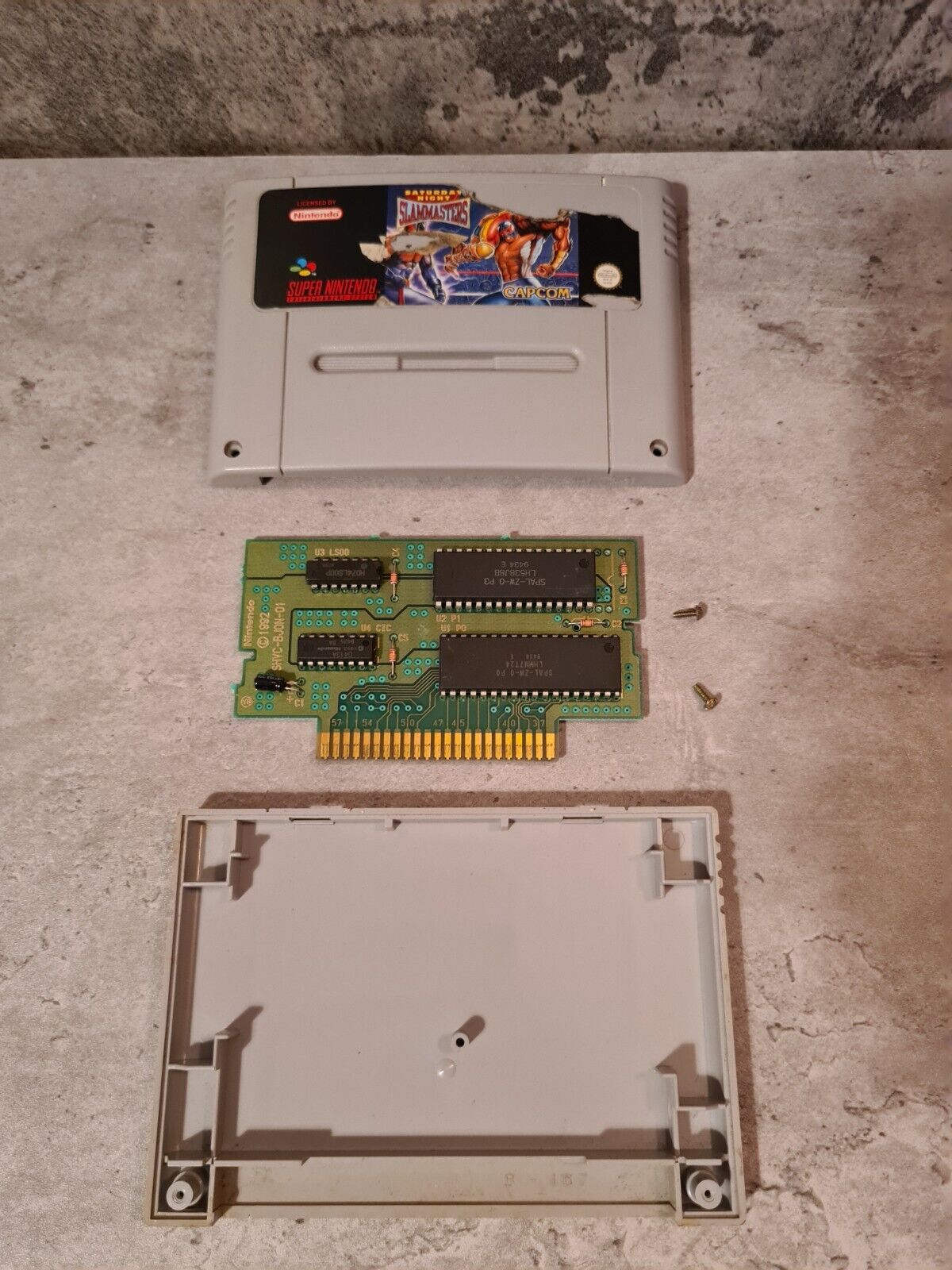 SNES Super Nintendo Saturday Night Slammasters Modul EUR - T-Retro-Games