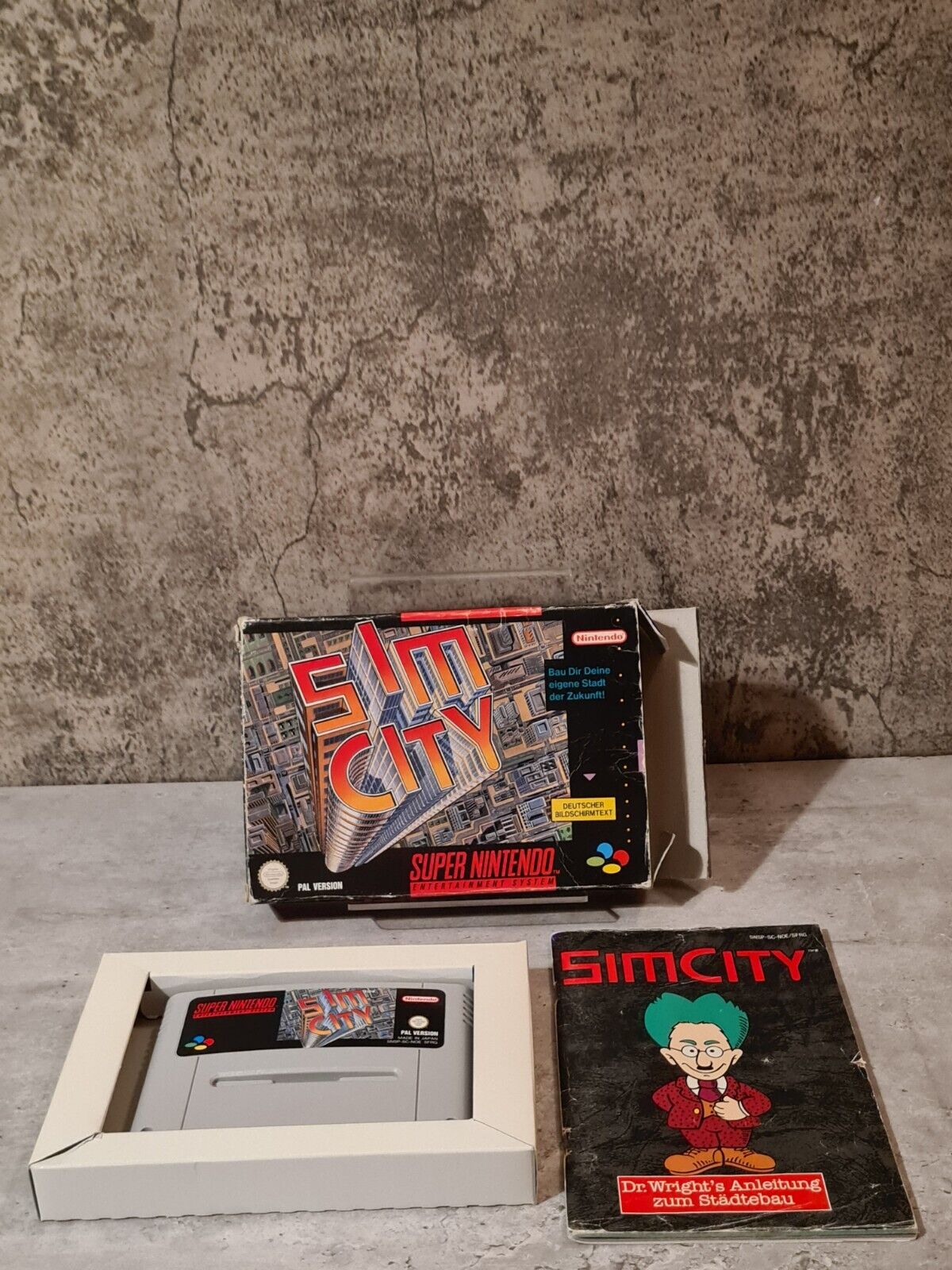 SNES Super Nintendo Sim City mit OVP und Anleitung NOE/SFRG - T-Retro-Games