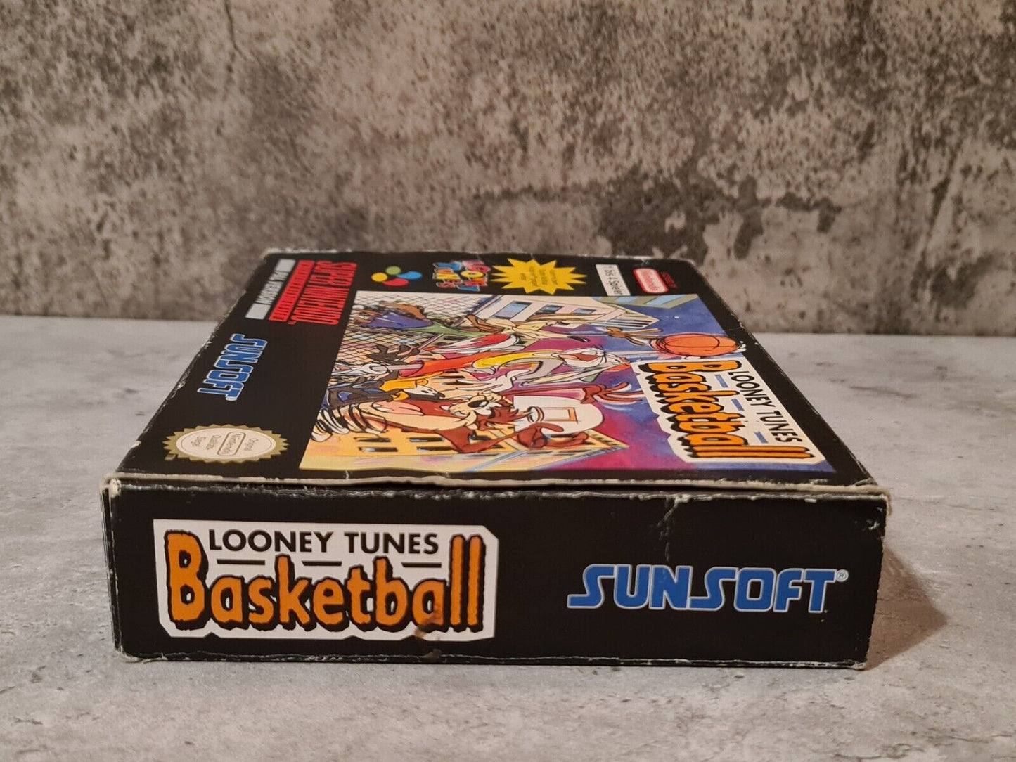 SNES Super Nintendo Looney Tunes Basketball mit OVP und Anleitung NOE - T-Retro-Games