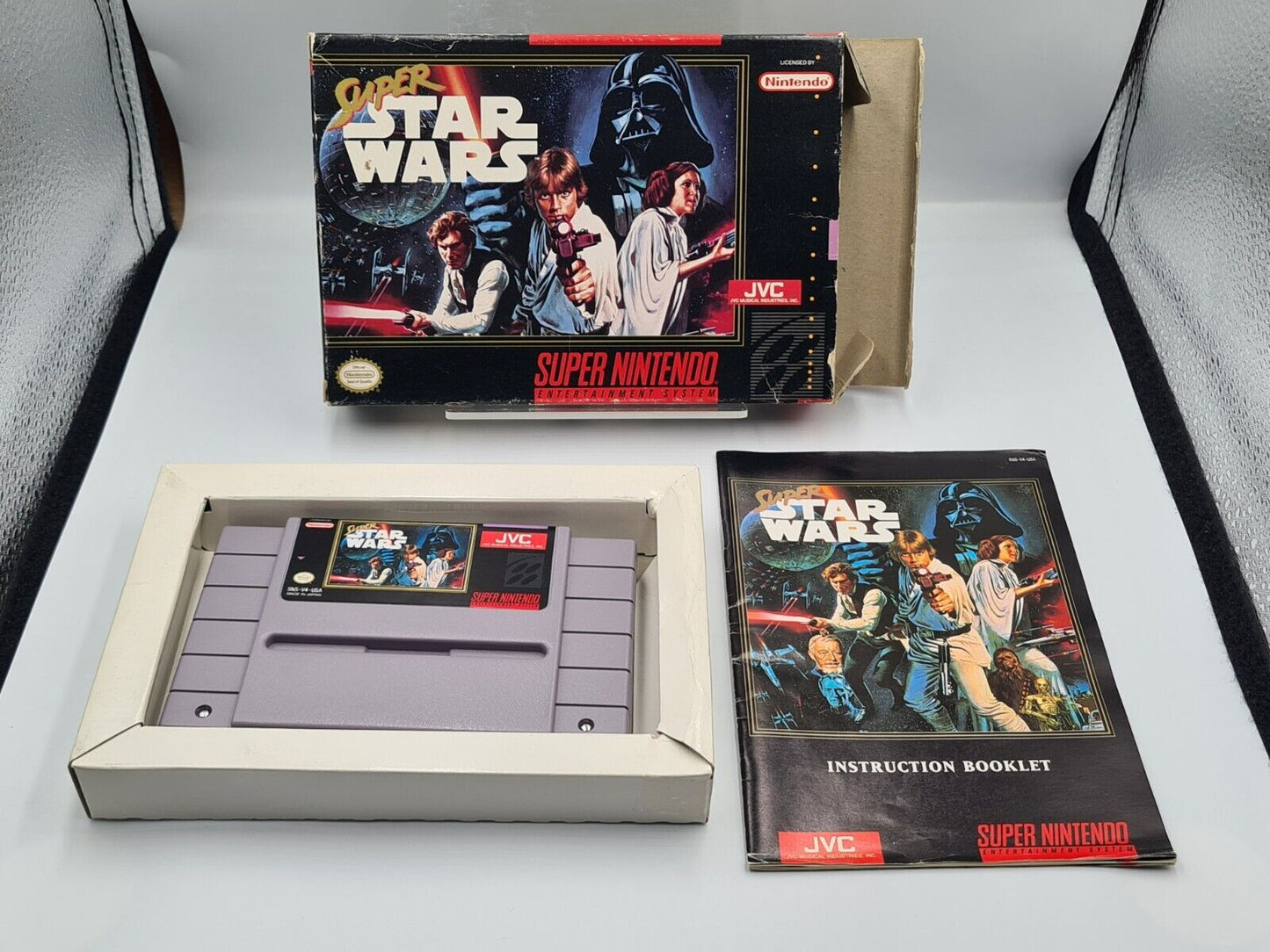SNES Super Nintendo Super Star Wars mit OVP und Anleitung NTSC USA - T-Retro-Games