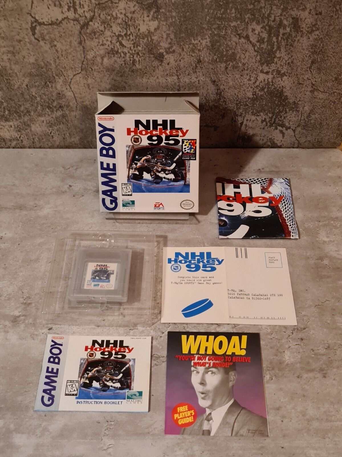 Nintendo Game Boy Classic Spiel NHL Hockey 95 mit OVP und Anleitung + Poster USA - T-Retro-Games