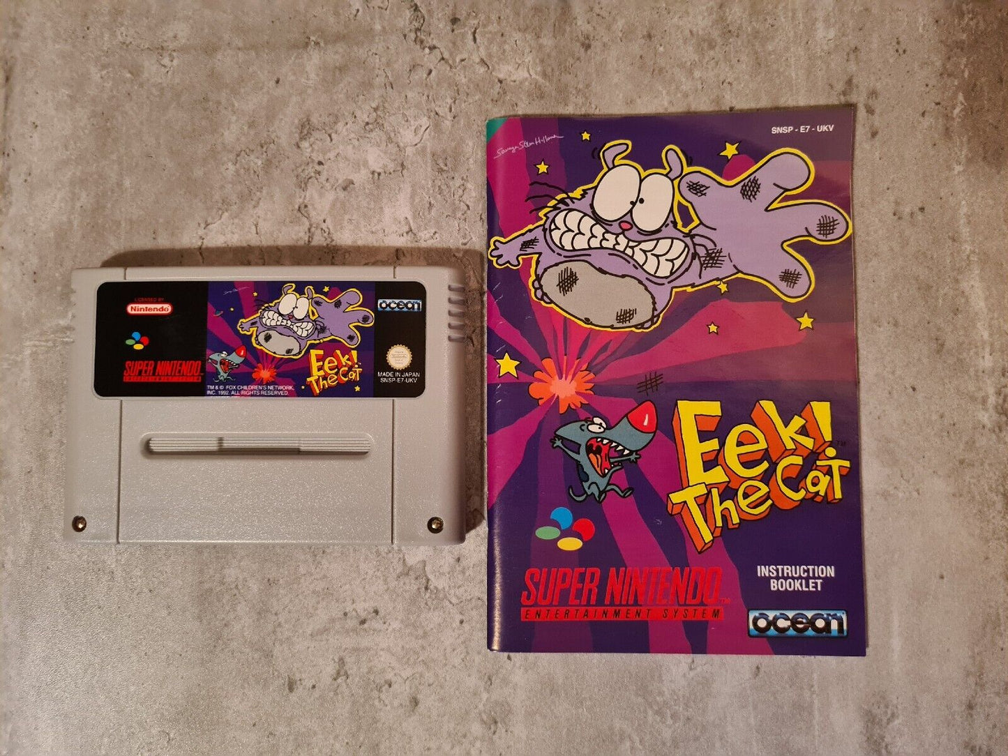 SNES Super Nintendo Eek The Cat mit OVP und Anleitung UKV - T-Retro-Games