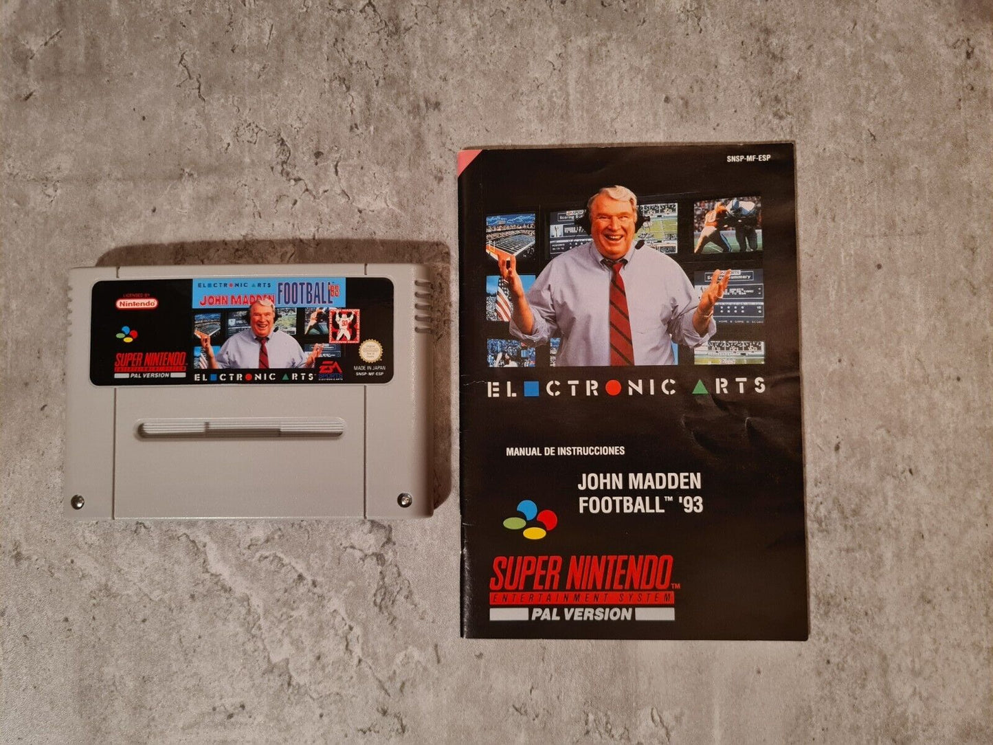 SNES Super Nintendo John Madden Football 93 mit OVP und Anleitung ESP - T-Retro-Games