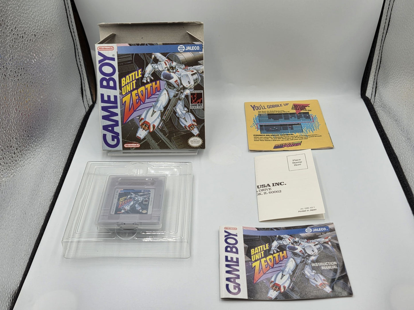 Nintendo Game Boy Classic Spiel Battle Unit Zeoth mit OVP und Anleitung USA