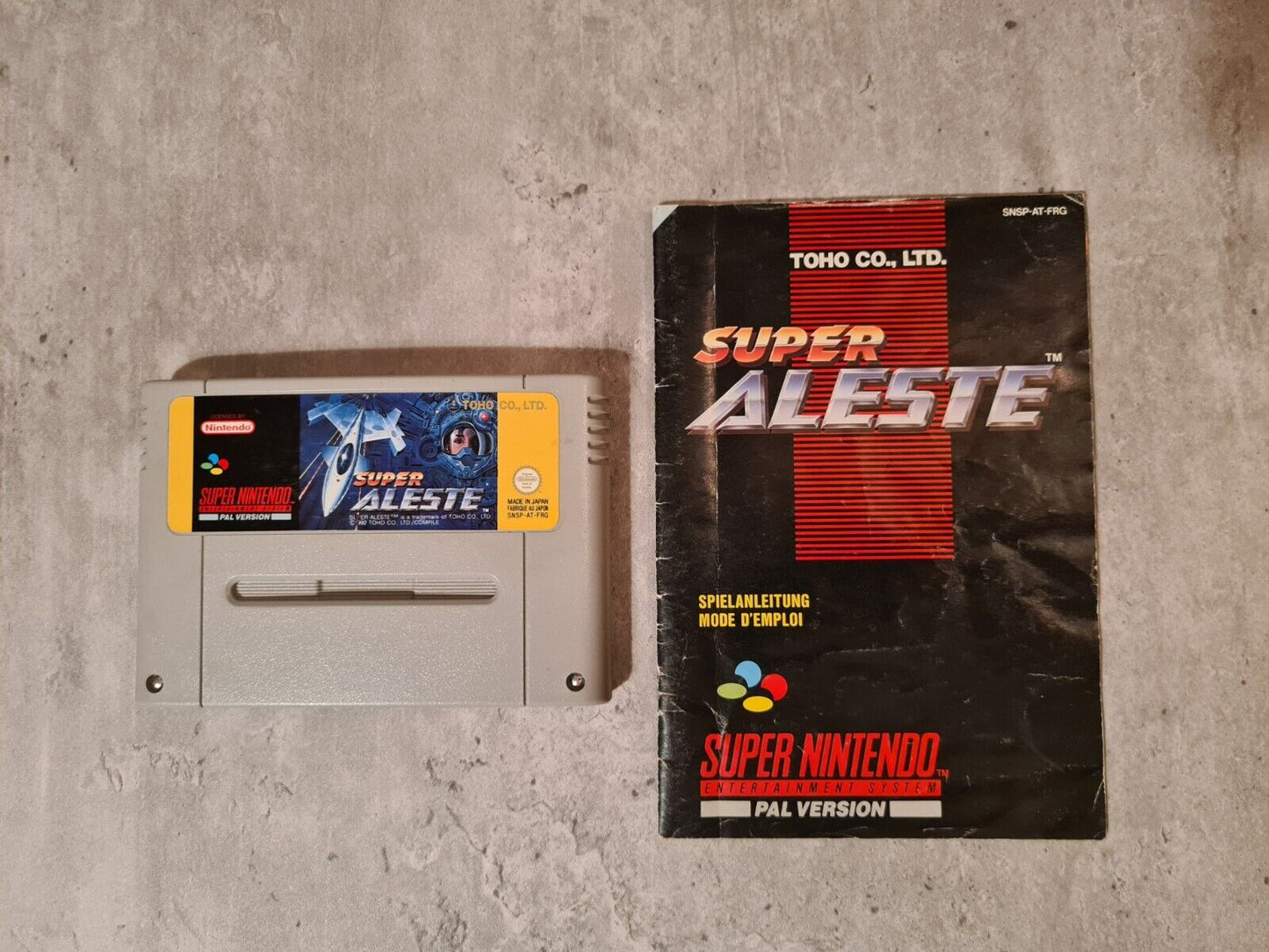 SNES Super Nintendo Super Aleste mit OVP und Anleitung FRG - T-Retro-Games