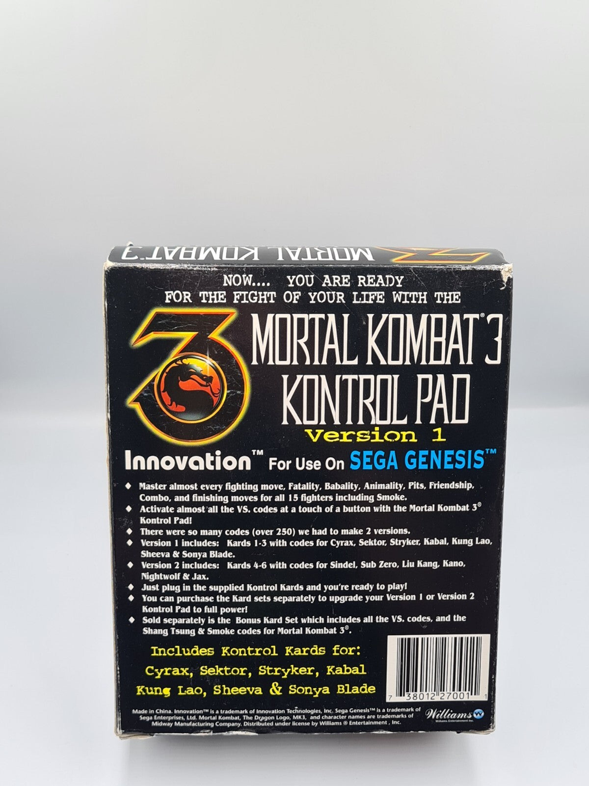 Sega Genesis Mortal Kombat 3 Kontrol Pad Version 1 Controller Joystick OVP