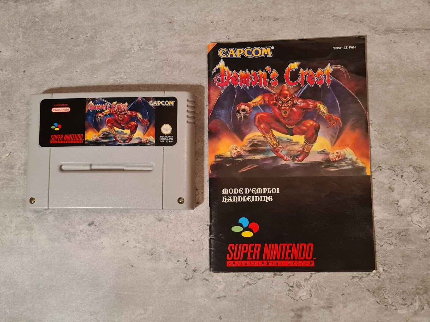 SNES Super Nintendo Demon's Crest mit OVP und Anleitung FAH - T-Retro-Games