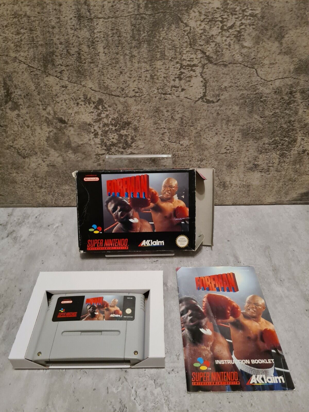 SNES Super Nintendo Foreman For Real mit OVP und Anleitung EUR - T-Retro-Games