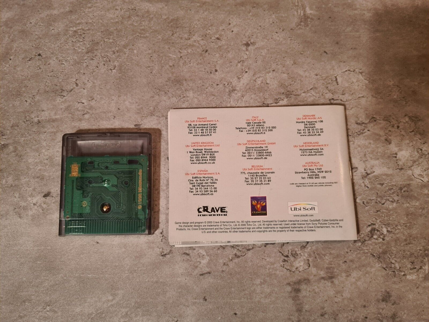 Game Boy Color Godzilla The Series Monster Wars mit OVP und Anleitung EUR - T-Retro-Games