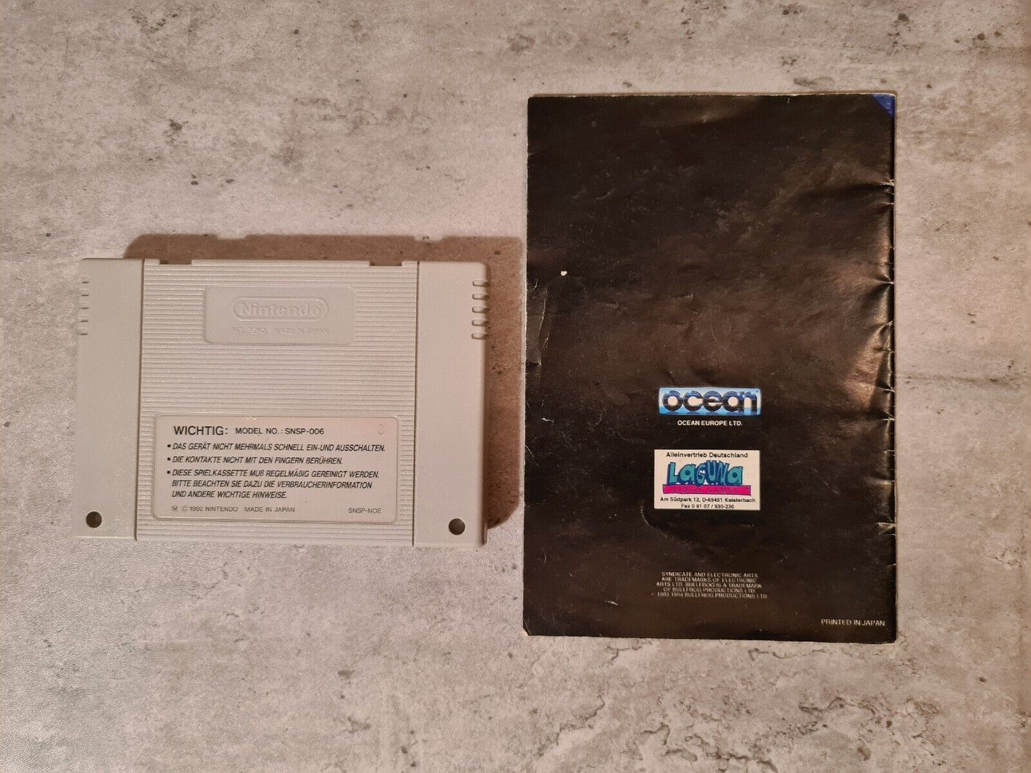 SNES Super Nintendo Syndicate mit OVP und Anleitung NOE - T-Retro-Games