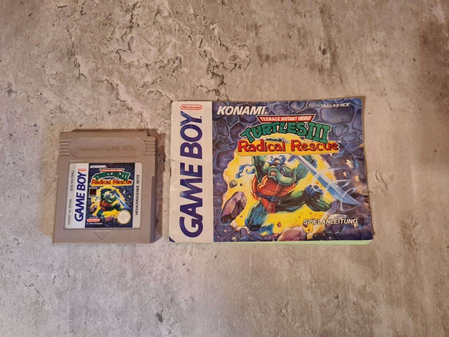 Nintendo Game Boy Classic Turtles III Radical Rescue mit OVP und Anleitung NOE - T-Retro-Games