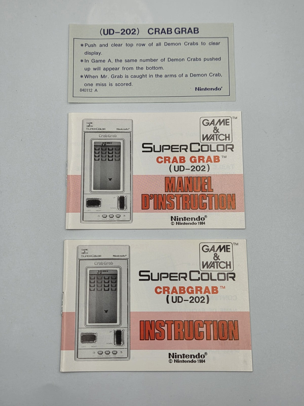 Nintendo Game & Watch CrabGrab OVP Super Color (UD-202) 1984