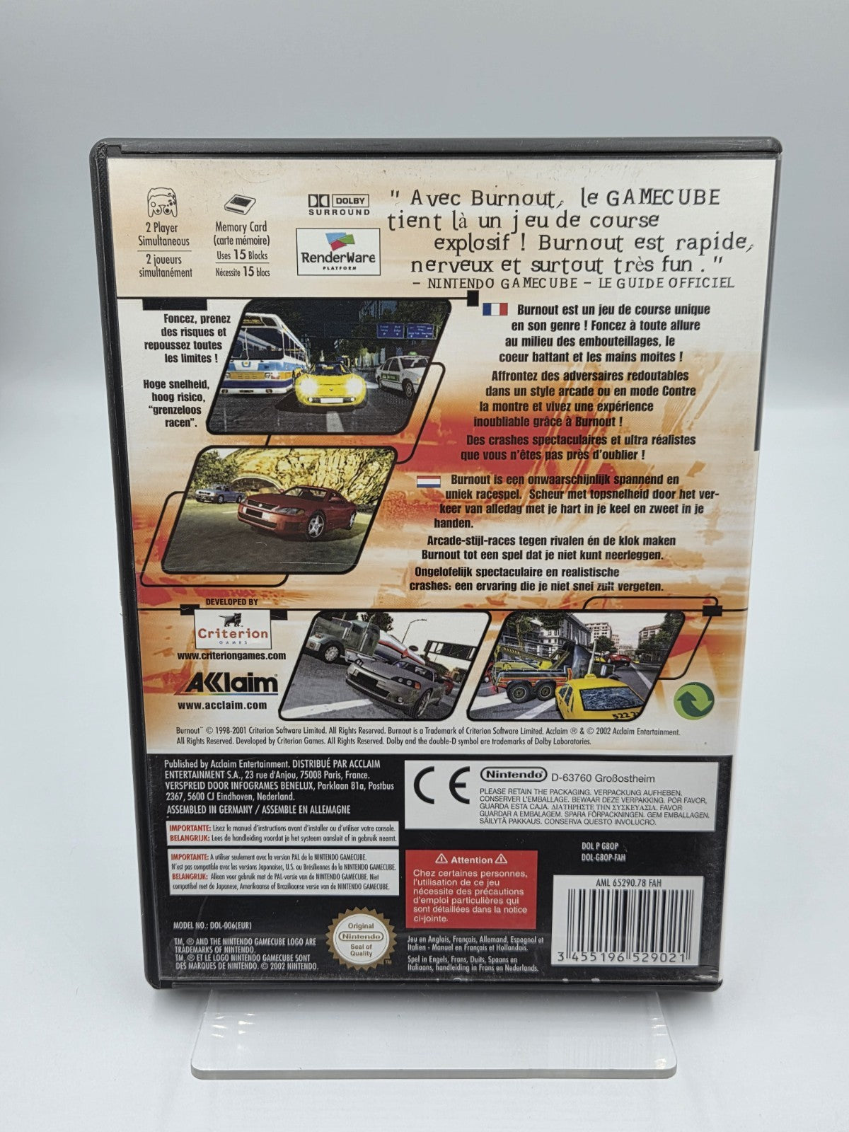 Nintendo GameCube Burnout mit OVP und Anleitung FAH