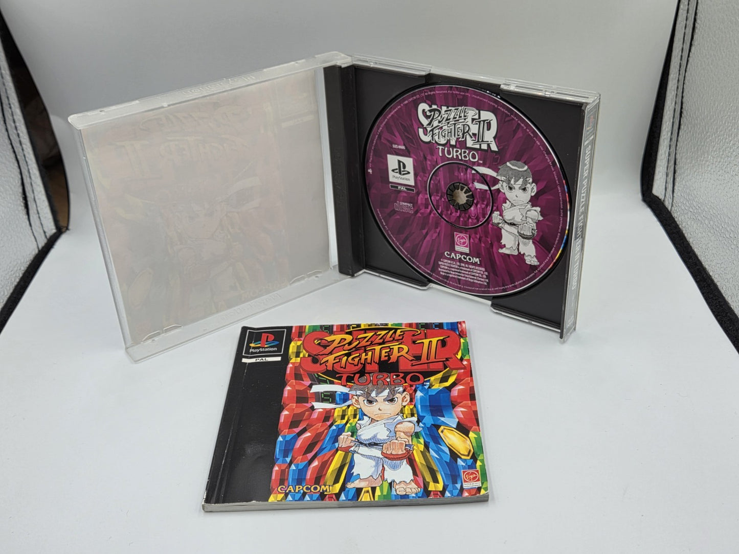 PS1 Playstation 1 Super Puzzle Fighter II Turbo + OVP + Anleitung Multilingual