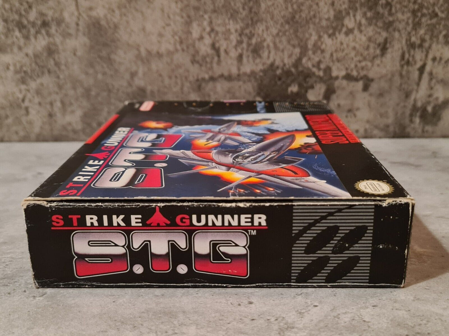 SNES Super Nintendo Strike Gunner S.T.G mit OVP und Anleitung NTSC-USA - T-Retro-Games