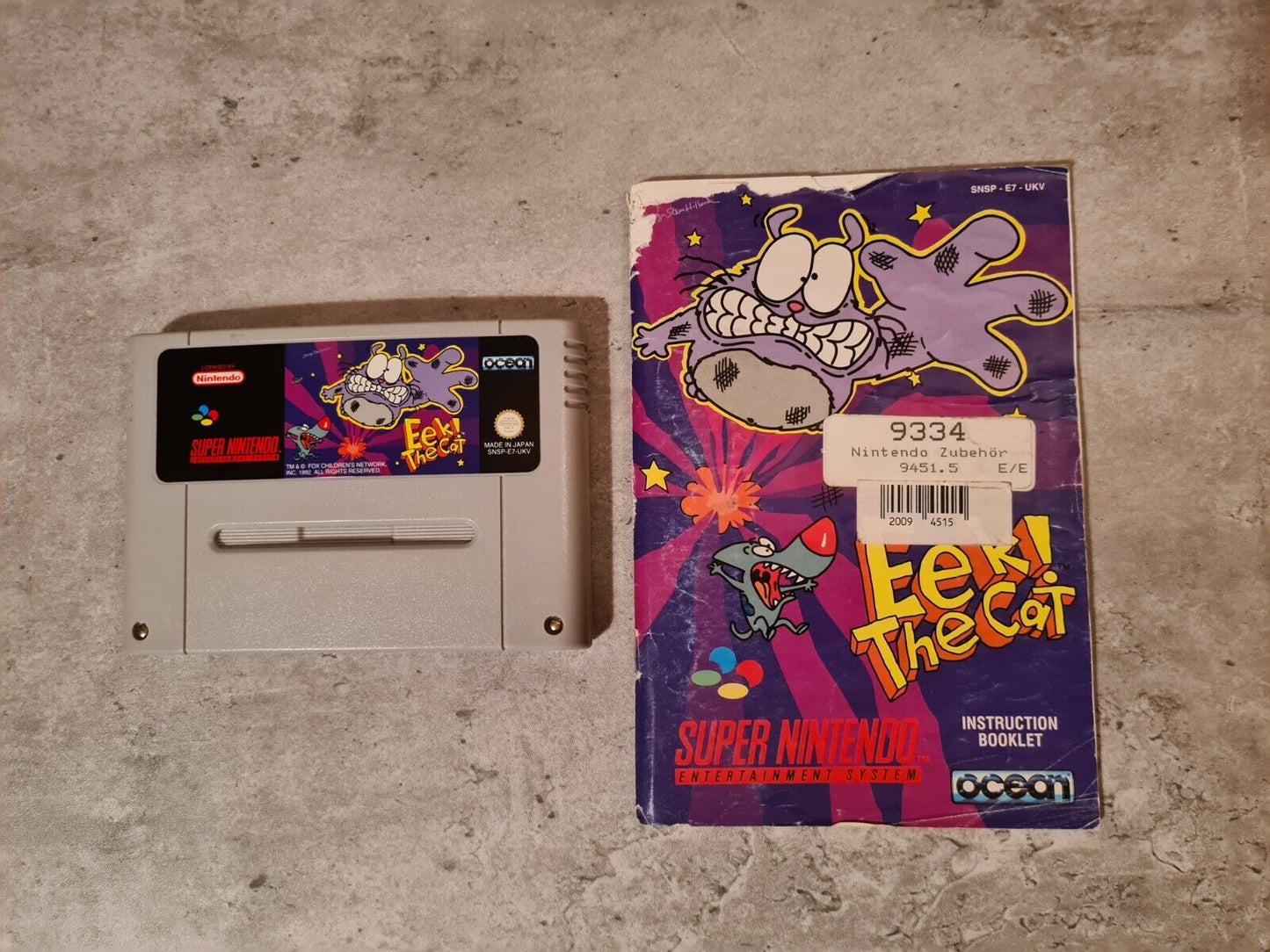 SNES Super Nintendo Eek The Cat mit OVP und Anleitung UKV - T-Retro-Games