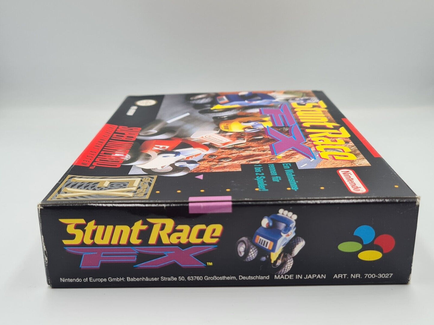 SNES Super Nintendo Stunt Race FX mit OVP und Anleitung NOE - T-Retro-Games