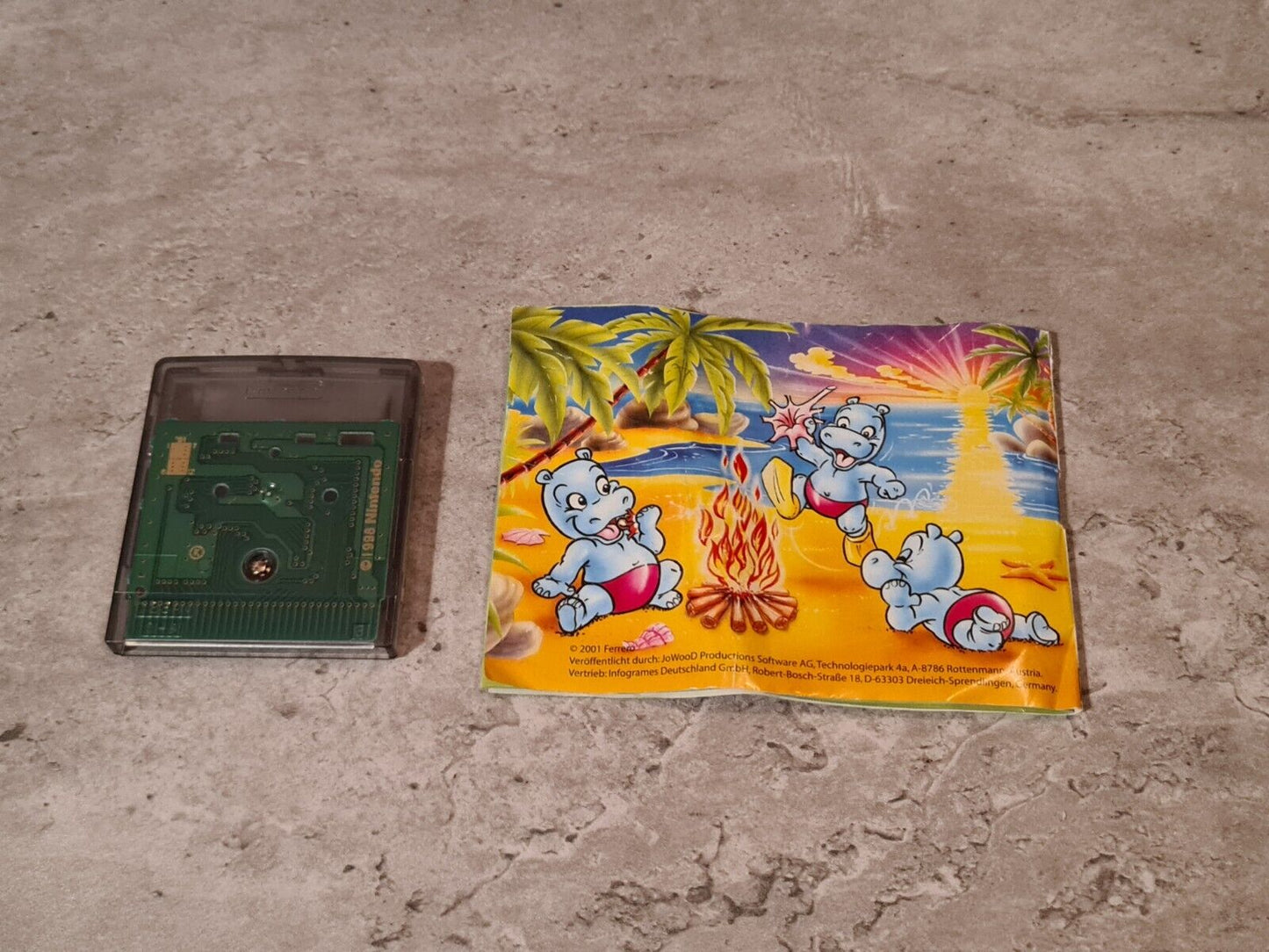 Gameboy Color Das Geheimnis der Happy Hippo Insel mit OVP und Anleitung NOE - T-Retro-Games