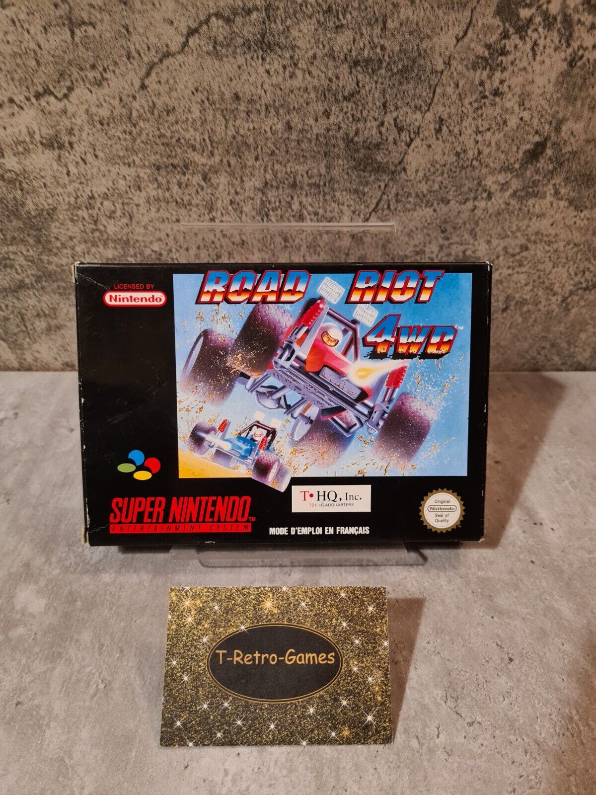 SNES Super Nintendo Road Riot 4wd mit OVP und Anleitung FAH - T-Retro-Games
