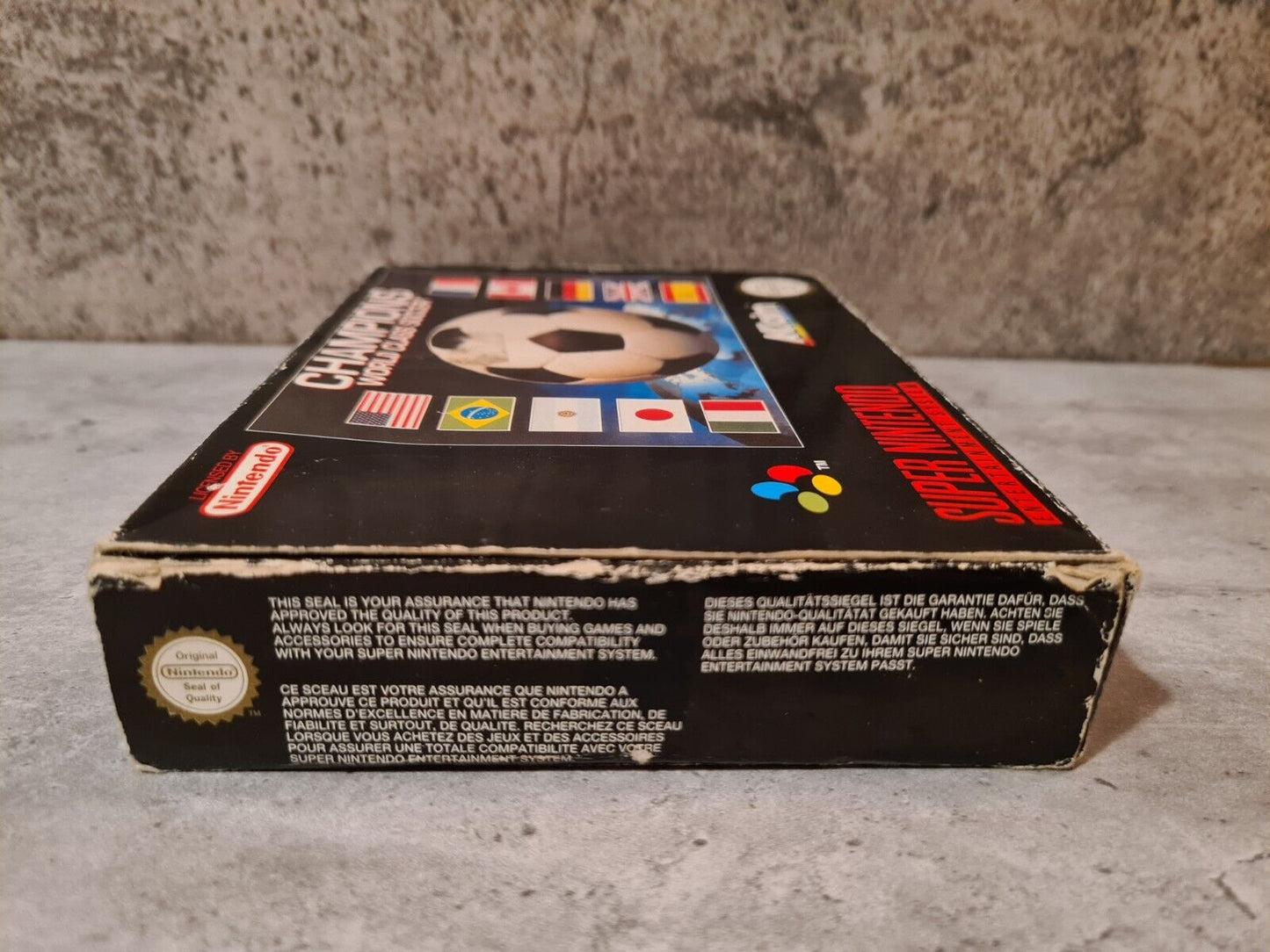 SNES Super Nintendo Champions World Class Soccer mit OVP und Anleitung EUR - T-Retro-Games