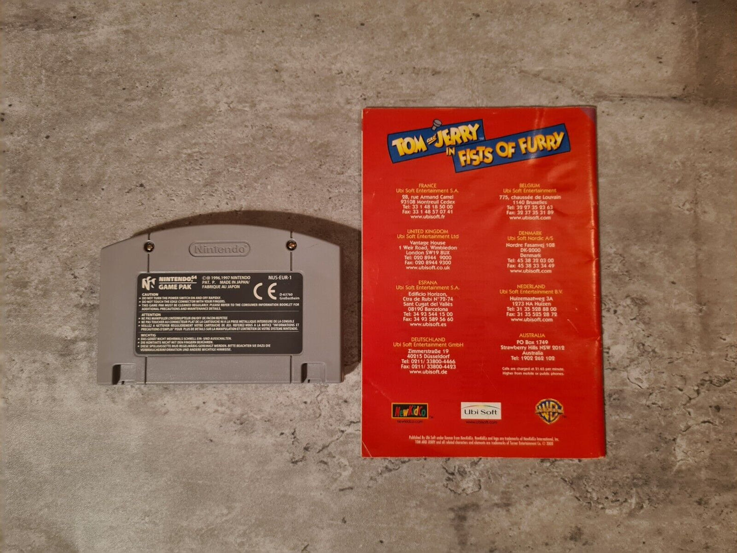 N64 Nintendo 64 Tom and Jerry in Fists of Furry mit OVP und Anleitung EUR - T-Retro-Games