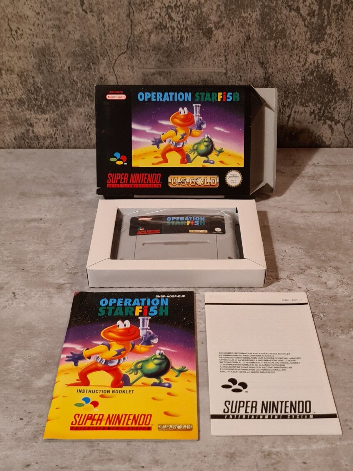 SNES Super Nintendo Operation Starfi5h mit OVP und Anleitung EUR - T-Retro-Games