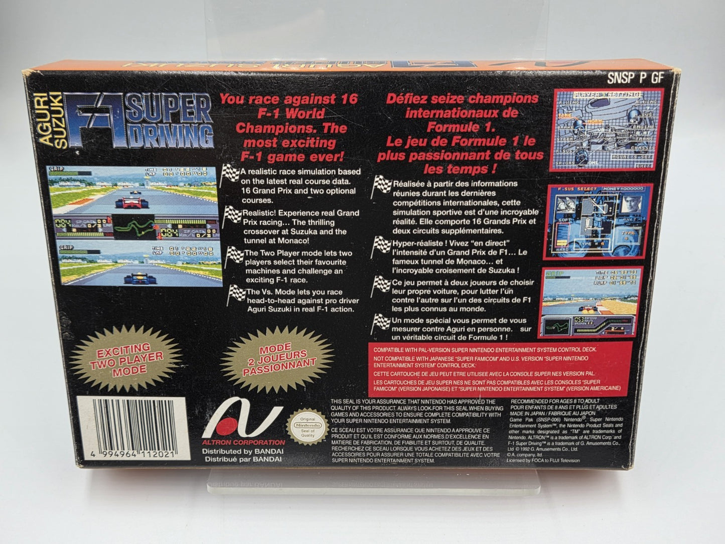 SNES Super Nintendo Aguri Suzuki F-1 Super Driving mit OVP und Anleitung FAH