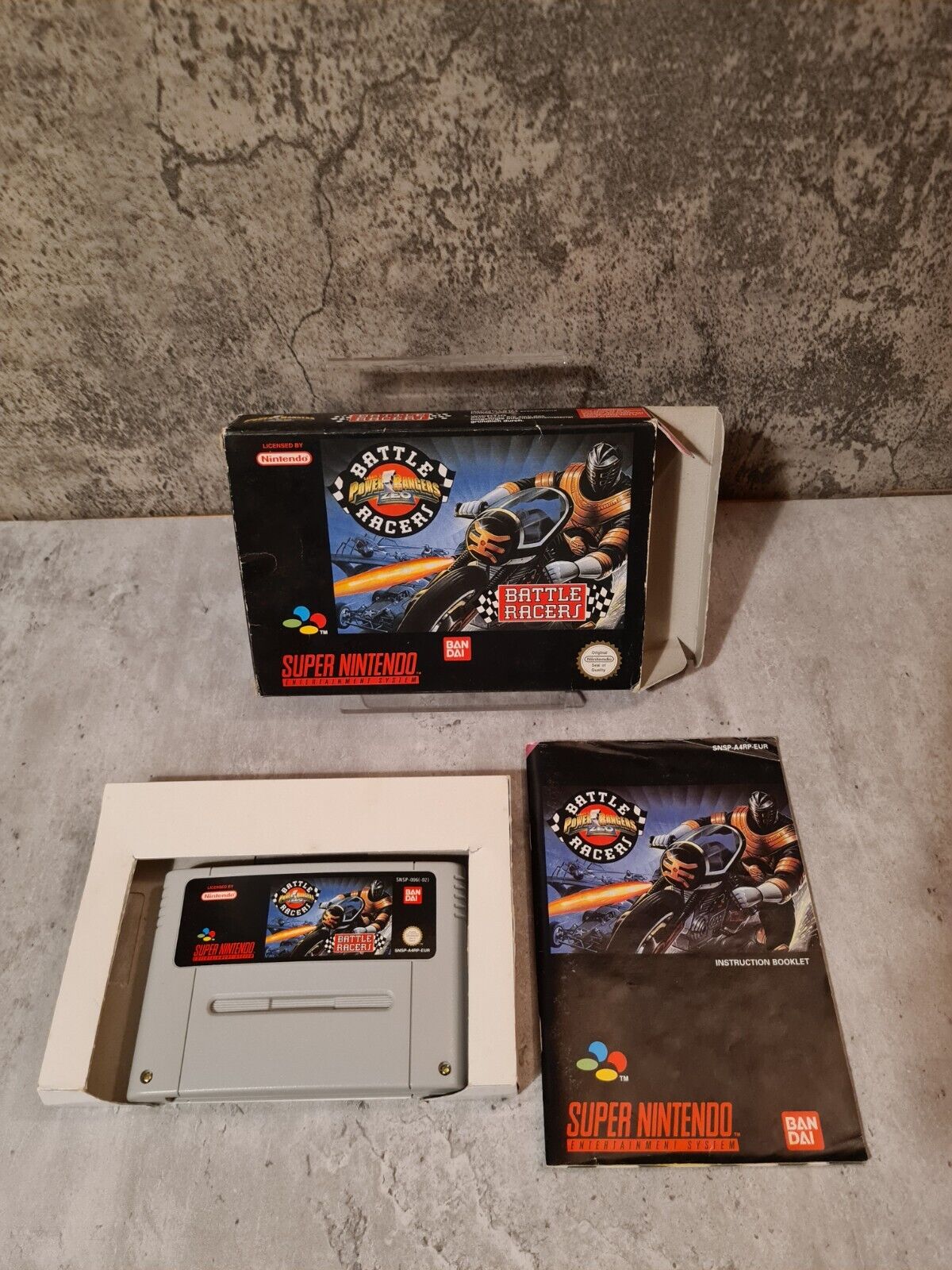 SNES Super Nintendo Power Rangers Zeo Battle Racers mit OVP und Anleitung EUR - T-Retro-Games
