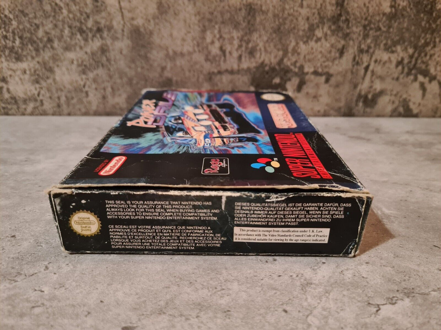 SNES Super Nintendo Power Drive mit OVP und Anleitung EUR - T-Retro-Games