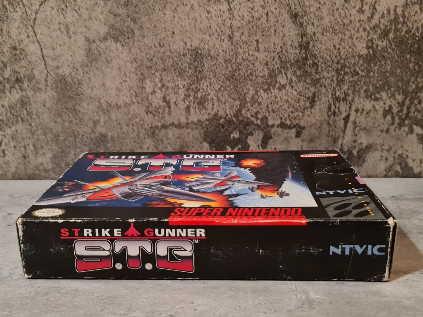 SNES Super Nintendo Strike Gunner S.T.G mit OVP und Anleitung NTSC-USA - T-Retro-Games