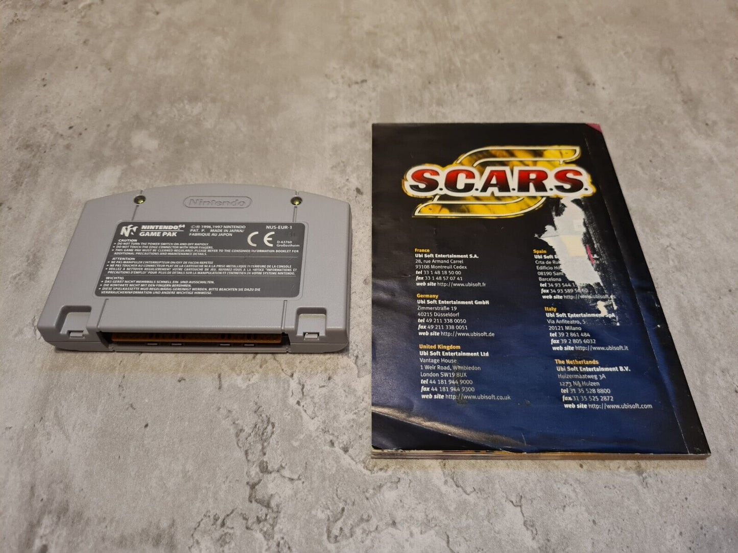 N64 Nintendo 64 S.C.A.R.S mit OVP und Anleitung EUR - T-Retro-Games