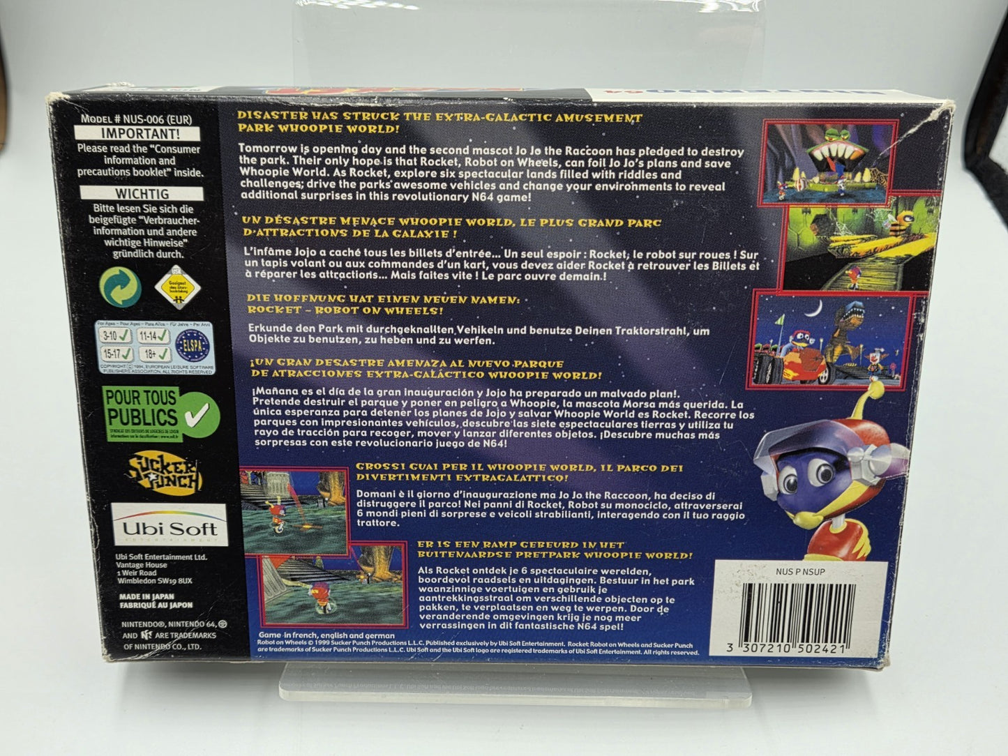 N64 Nintendo 64 Rocket Robot On Wheels mit OVP und Anleitung EUR