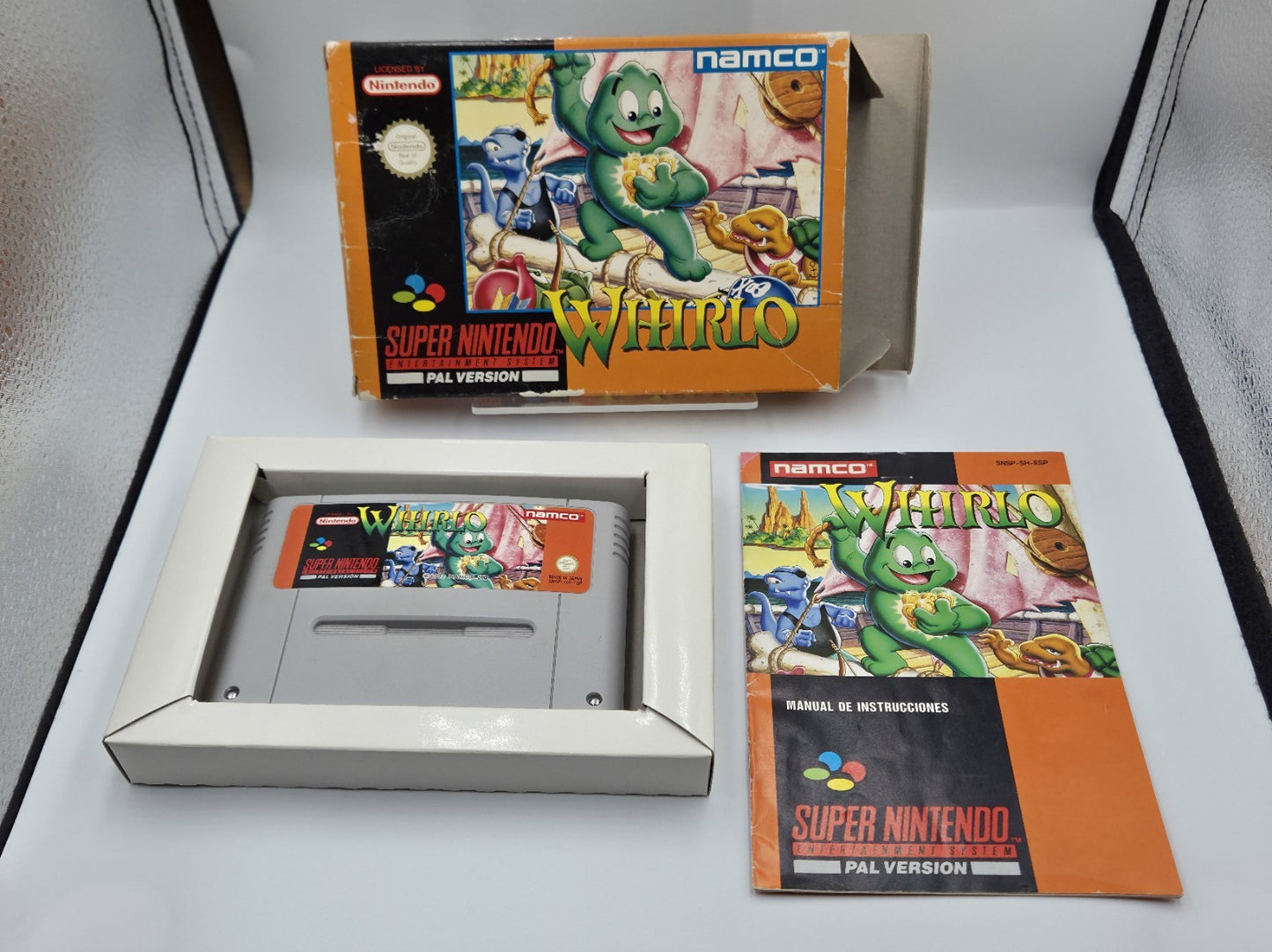SNES Super Nintendo Whirlo mit OVP und Anleitung ESP