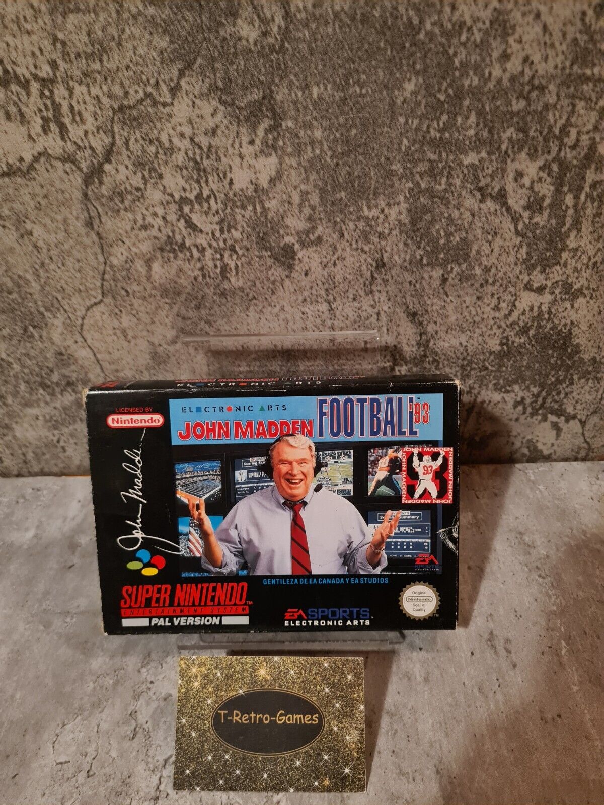 SNES Super Nintendo John Madden Football 93 mit OVP und Anleitung ESP - T-Retro-Games