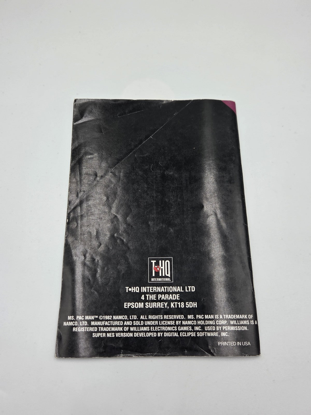 SNES Super Nintendo Ms. Pac-Man Spielanleitung Instruction Booklet EUR