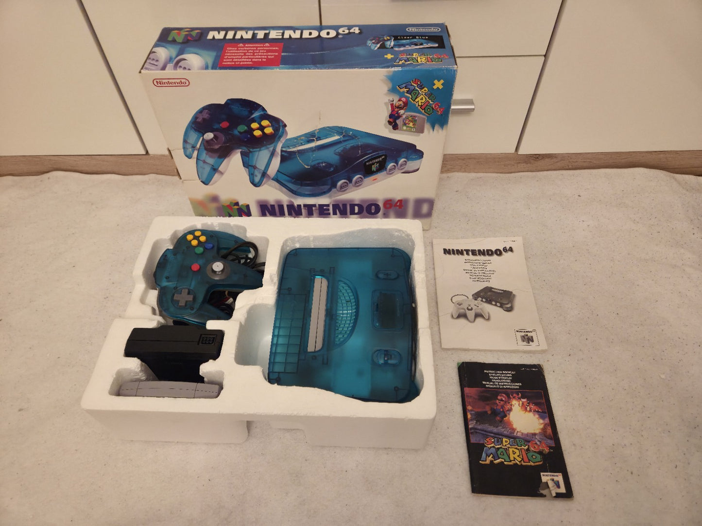 N64 Nintendo 64 Clear Blue Konsole Console OVP