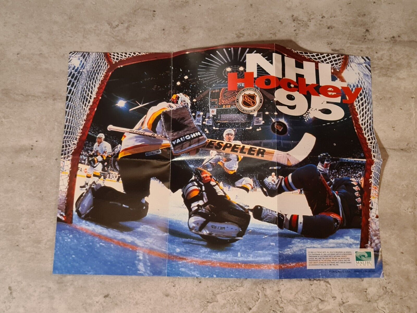 Nintendo Game Boy Classic Spiel NHL Hockey 95 mit OVP und Anleitung + Poster USA - T-Retro-Games