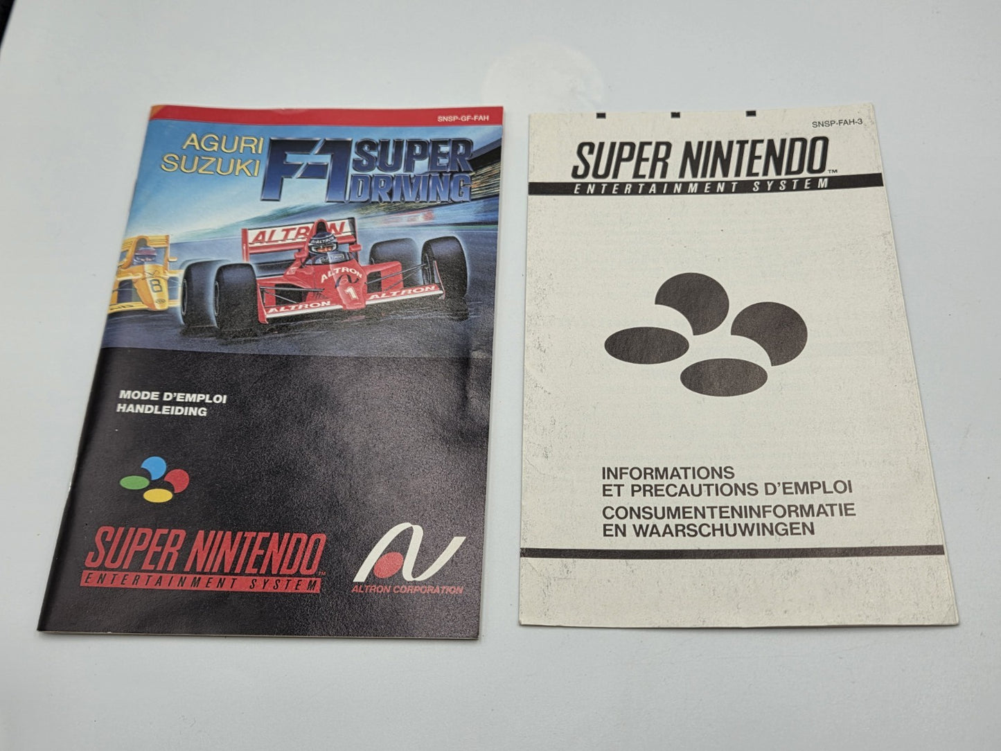SNES Super Nintendo Aguri Suzuki F-1 Super Driving mit OVP und Anleitung FAH