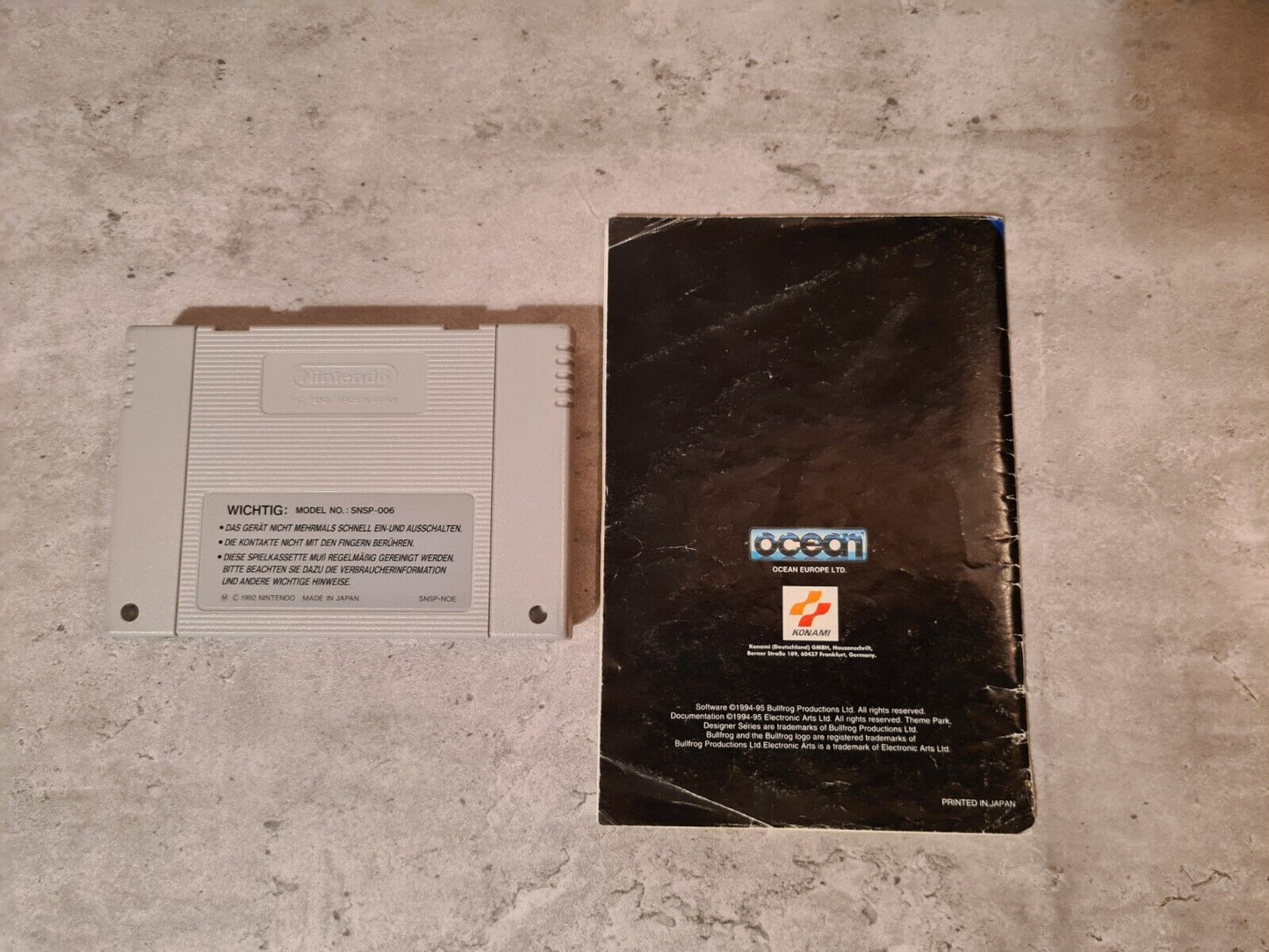 SNES Super Nintendo Theme Park World mit OVP und Anleitung NOE - T-Retro-Games