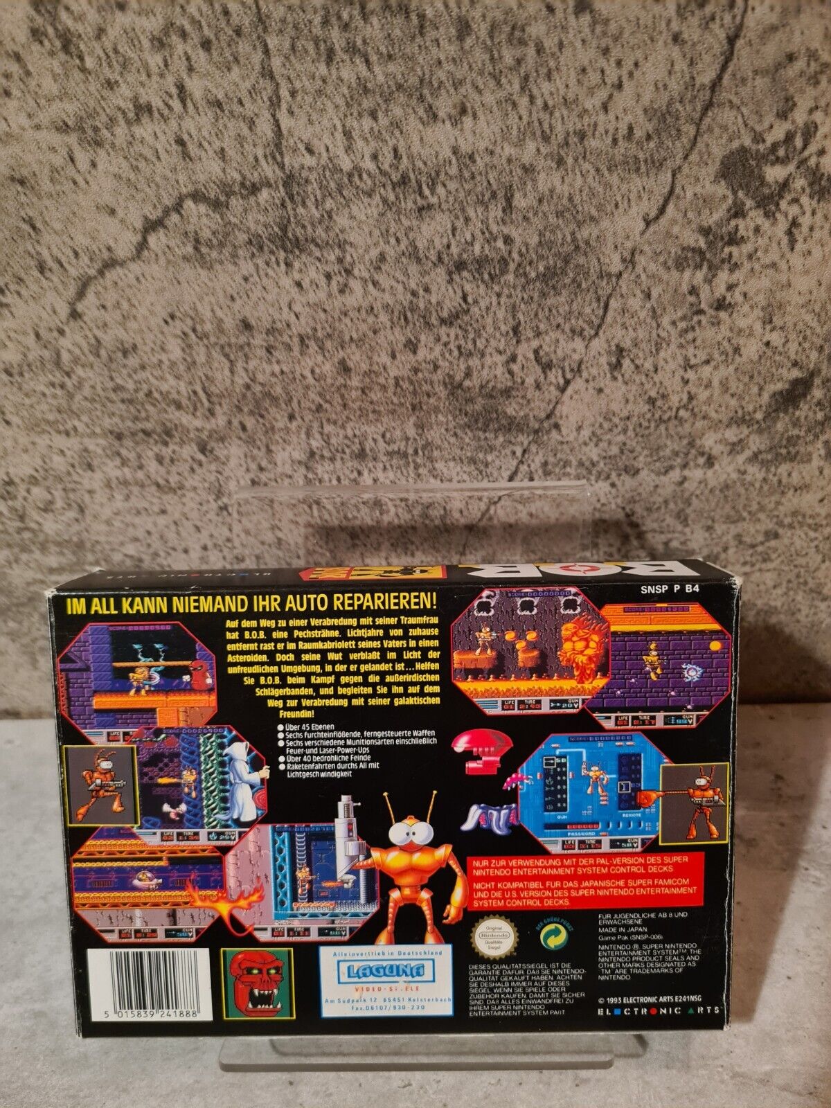 SNES Super Nintendo B.O.B. mit OVP und Anleitung NOE - T-Retro-Games