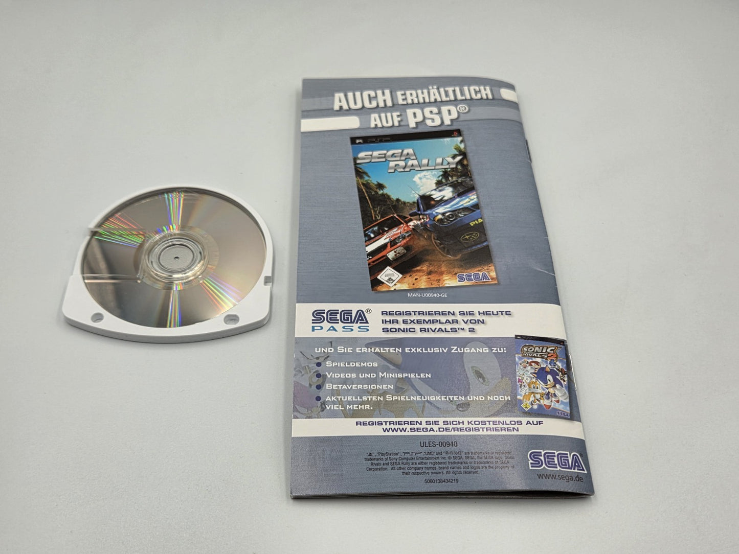 Sony PSP Spiel Sonic Rivals 2 mit OVP und Anleitung Deutsch