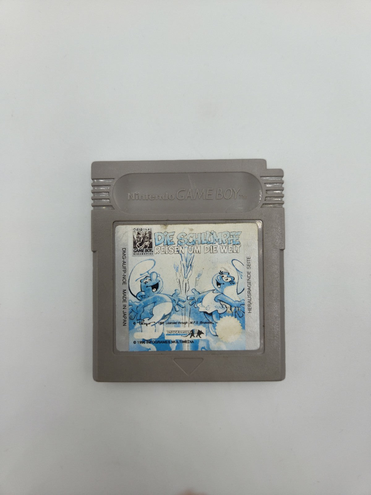 Nintendo Game Boy Classic Spiel Die Schlümpfe Reisen um die Welt Modul NOE