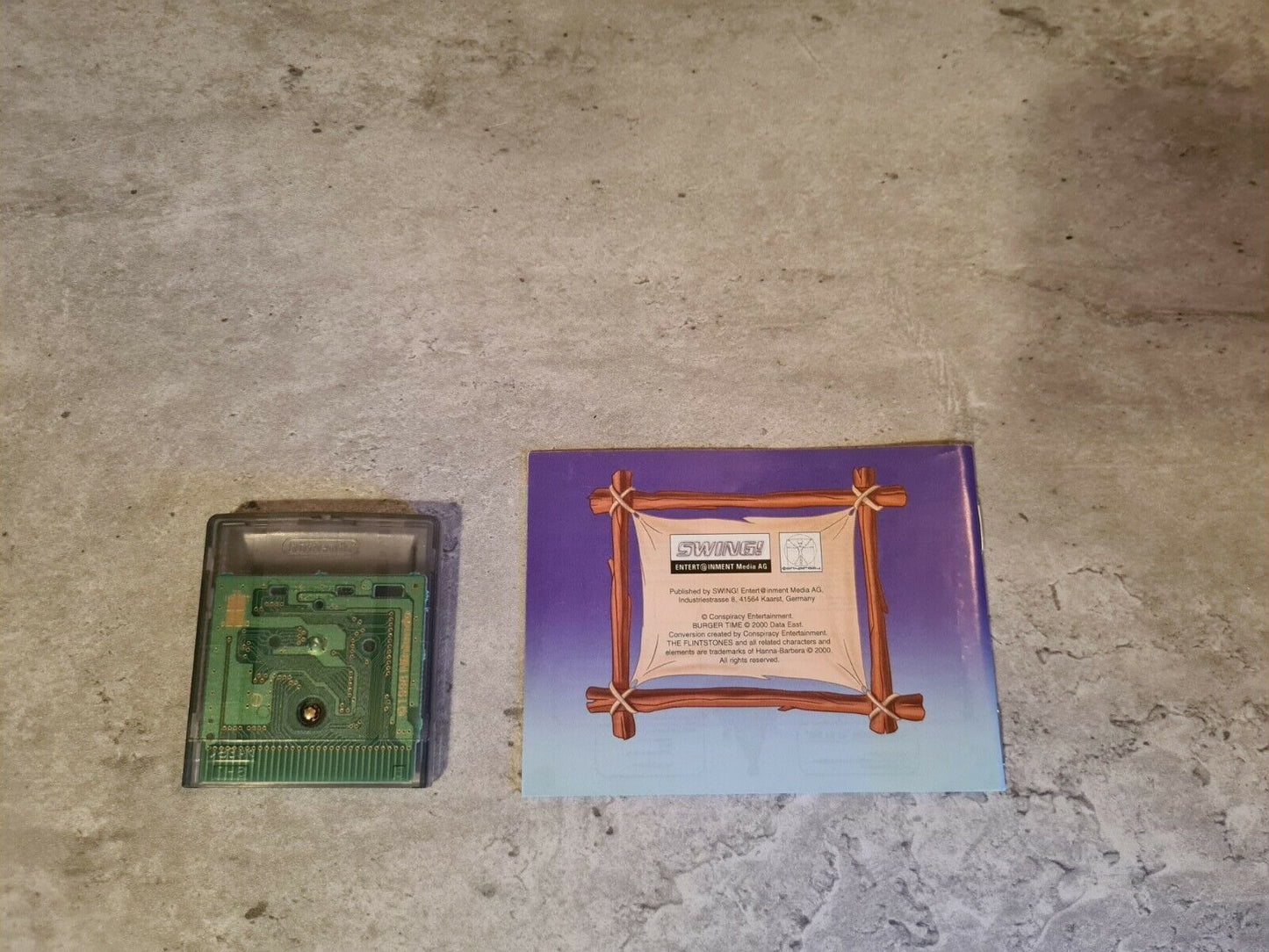 Nintendo Game Boy Color Les Pierrafeu Burgertime mit OVP und Anleitung FRA - T-Retro-Games